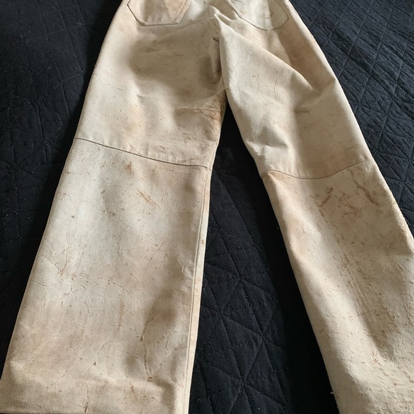 Vintage suede fully lined straight leg pants - Picture 4 of 12